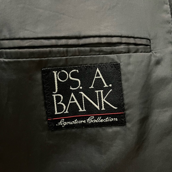 Jos A. Bank Traveler Men's Gray Pin Stripe Wool Sport Coat Blazer 39 Regular - Picture 4 of 4